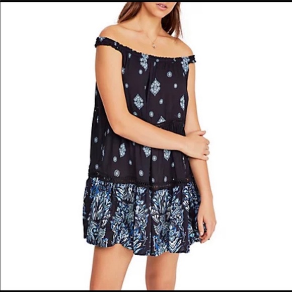 Free People Talk To Me Trapeze Dress NWT - Picture 2 of 4